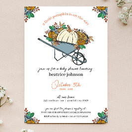 Invitación Pequeño Jardín de Campo de Calabaza Baby Shower