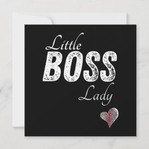 Invitación Pequeño Jefe Lady Niños Pequeños Chica Corto