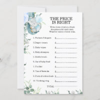 Pequeño juego de Baby Shower para elefantes de cac