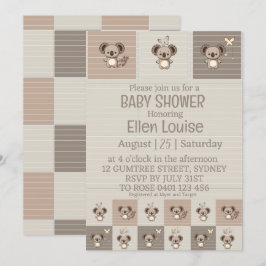 Invitación Pequeño Koala Bliss