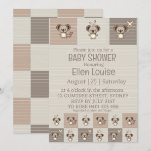 Invitación Pequeño Koala Bliss