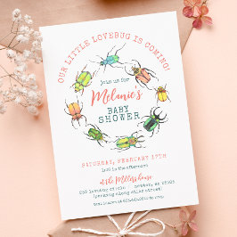 Invitación Pequeño Lovebug Chica Baby Shower