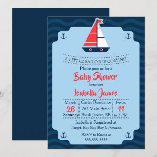 Invitación Pequeño marinero invitado Baby Shower