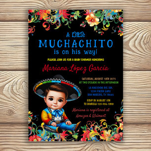 Invitación Pequeño Muchachito Charro Fiesta Baby Shower