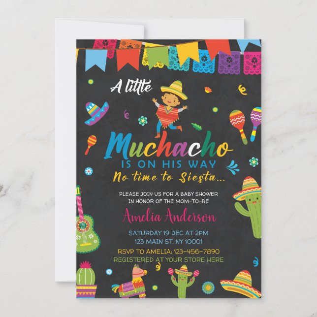 Invitación Pequeño Muchacho en Camino Niño Fiesta Baby Shower (Anverso)