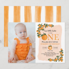 Invitación Pequeño Naranja de Cutie Citrus foto de primer cum