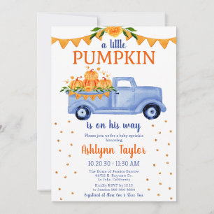 Invitación Pequeño Niño Calabaza Baby Sprinkle