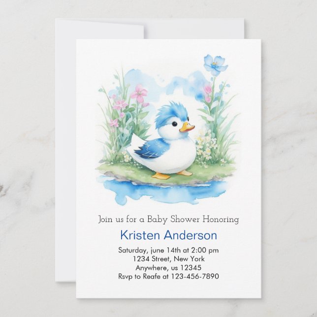 Invitación Pequeño niño encantado Baby Shower (Anverso)