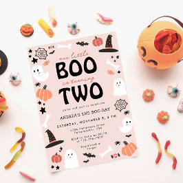 Invitación Pequeño novio cumple dos años de Halloween