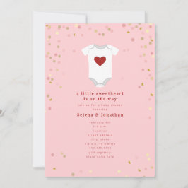 Invitación Pequeño novio Valentine Baby Shower I