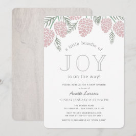 Invitación Pequeño paquete de Baby Shower de cono de rosa de 