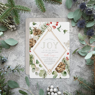 Invitación Pequeño paquete de joy pine en Baby Shower floral