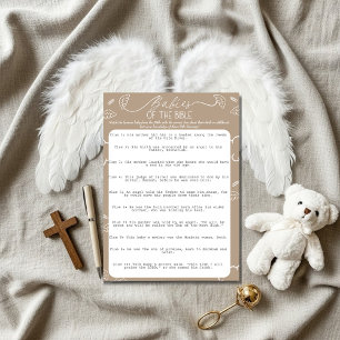 Invitación Pequeño Pedazo de Cielo Bebés Beige de la Biblia