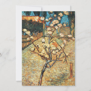 Invitación Pequeño peral en flor de Vincent van Gogh