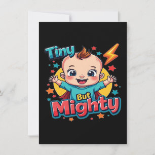 Invitación Pequeño Pero Poderoso - Diseño de Poder de Super B