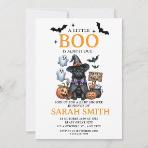 Invitación Pequeño perro de Halloween casi debe Baby Shower