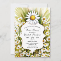 Pequeño Personalizado Daisy Baby Shower