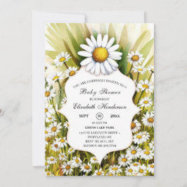 Invitación Pequeño Personalizado Daisy Baby Shower