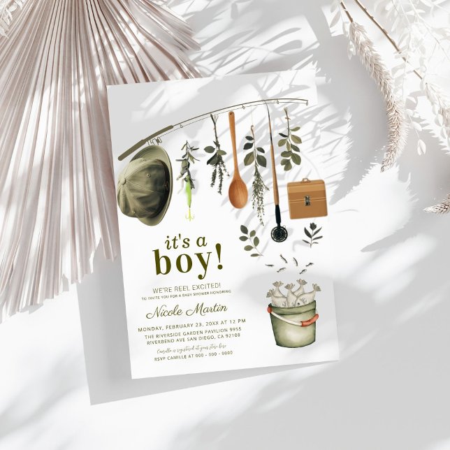 Invitación Pequeño pescador ruso que pesca Baby Shower (Subido por el creador)