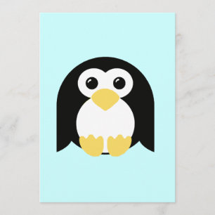 Invitación Pequeño pingüino redondo