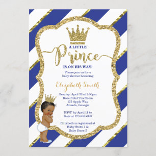 Invitación Pequeño príncipe Baby Shower invitado, falso Purpu