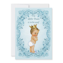 Pequeño príncipe Blue Leaves Baby Shower