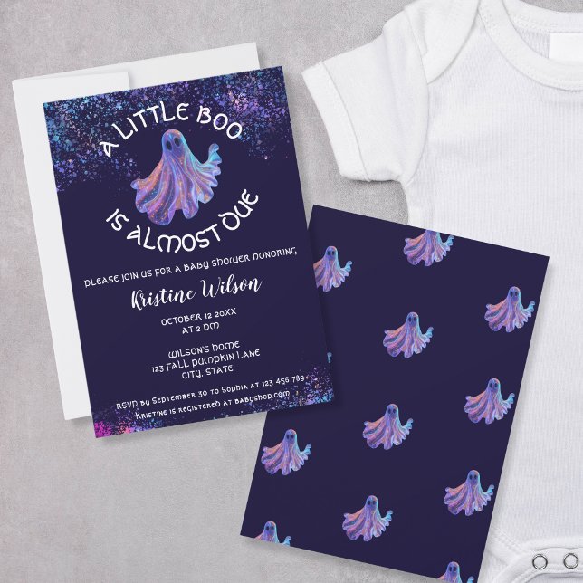 Invitación Pequeño Purpurina lindo casi se debe a Baby Shower (Subido por el creador)