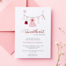 Pequeño querido Baby Shower Valentine Cute