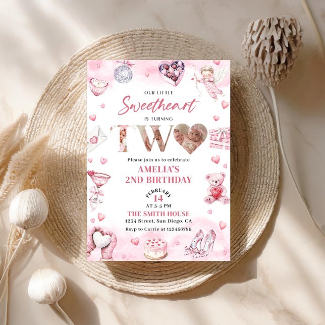 Invitación Pequeño querido San Valentín foto de cumpleaños (Subido por el creador)