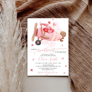 Invitación Pequeño querido San Valentín rosa Baby Shower