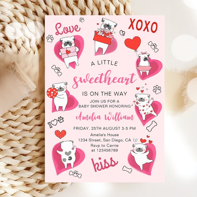 Invitación Pequeño querido Valentine de Baby Shower (Subido por el creador)