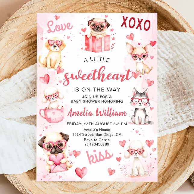 Invitación Pequeño querido Valentine de Baby Shower (Subido por el creador)