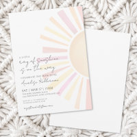 Pequeño Rayo De Baby Shower Rosa Sunshine