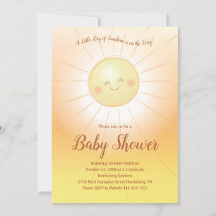 Invitación Pequeño rayo de luz solar Baby Shower