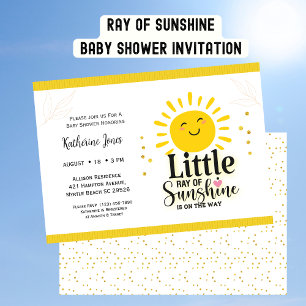 Invitación Pequeño rayo de luz solar Purpurina Baby Shower