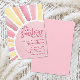 Invitación Pequeño Rayo de Sol Baby Shower Boho