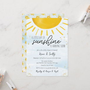 Invitación Pequeño rayo de sol bebé ducha