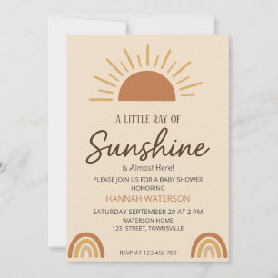 Invitación Pequeño Rayo de Sol Boho – Baby Shower