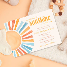 Invitación Pequeño rayo de sol boho ducha bebé