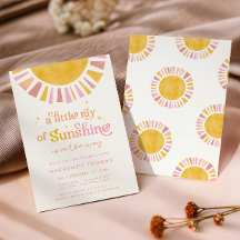 Pequeño rayo de sol Boho Retro Chica Baby Shower