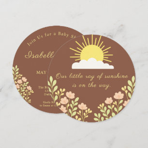 Invitación Pequeño Rayo de Sol Boho Sol Floral Terracota