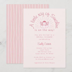 Invitación Pequeño rayo de sol Chica Pin Baby Shower