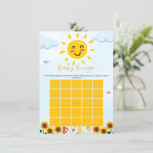 Invitación Pequeño rayo de sol Juego de Bingo Bebé