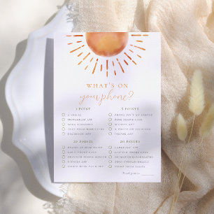 Invitación Pequeño rayo de sol sobre tu juego de teléfono