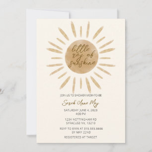 Invitación Pequeño rayo de Sunshine Boho Baby Shower