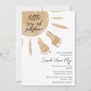 Invitación Pequeño rayo de Sunshine Boho Baby Shower