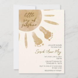 Invitación Pequeño rayo de Sunshine Boho Baby Shower