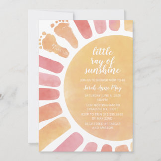 Invitación Pequeño rayo de Sunshine Boho Baby Shower