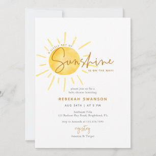 Invitación Pequeño rayo de Sunshine Boho Baby Shower
