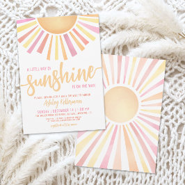 Invitación Pequeño Rayo De Sunshine Boho Baby Shower